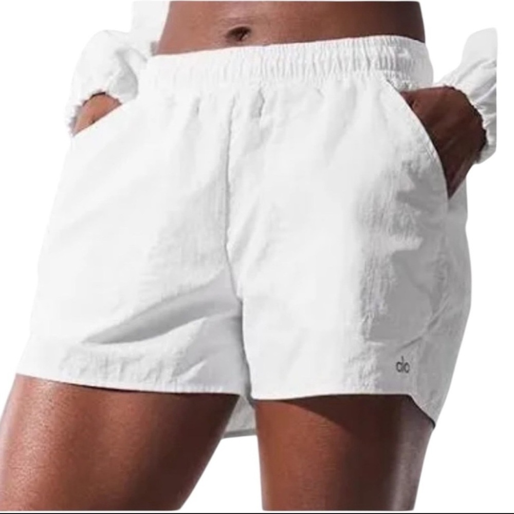 ALO Yoga White Athletic Shorts